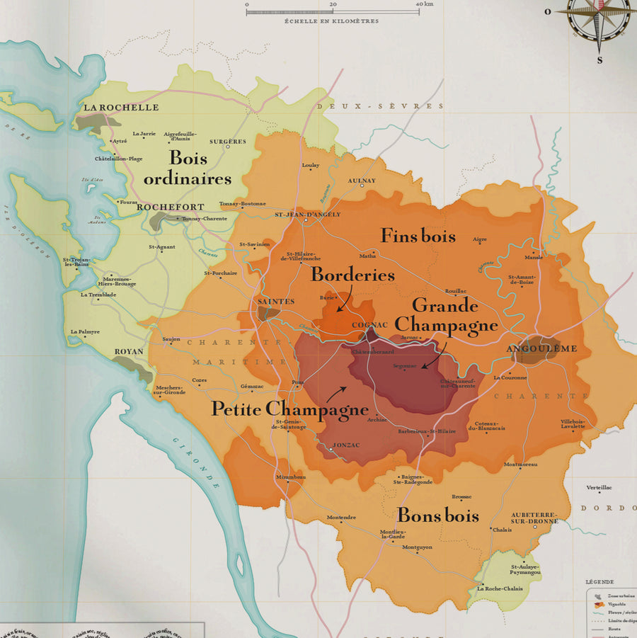 carte cognac map