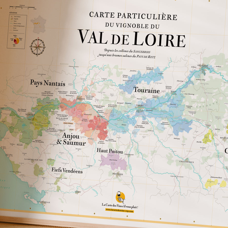 Wine Map of Loire Valley