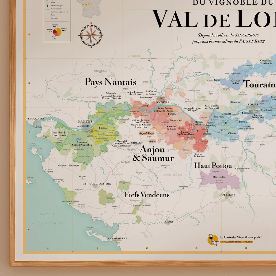 Wine Map of Loire Valley