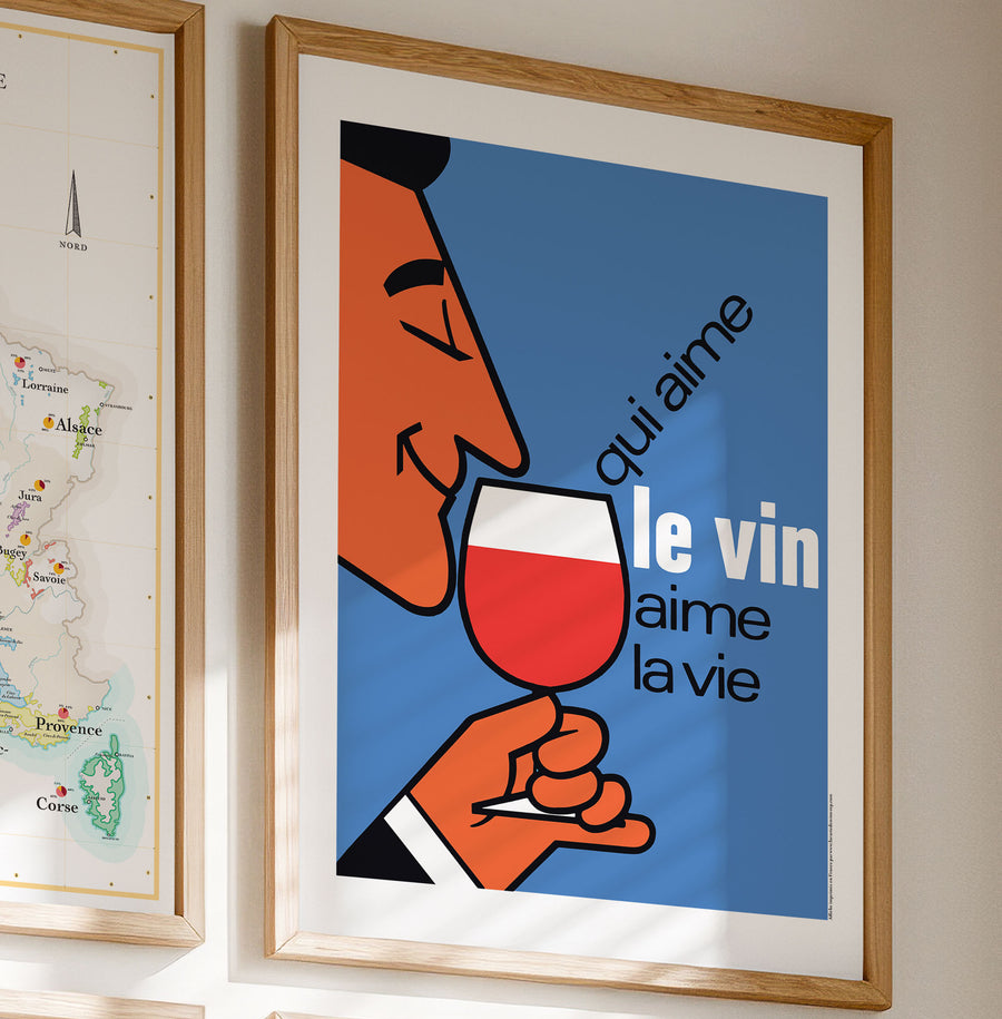 « Pack Epicurien » : France + Qui Aime le vin + Boire un canon c'est sauver un vigneron + Fromages de France (50x70cm)