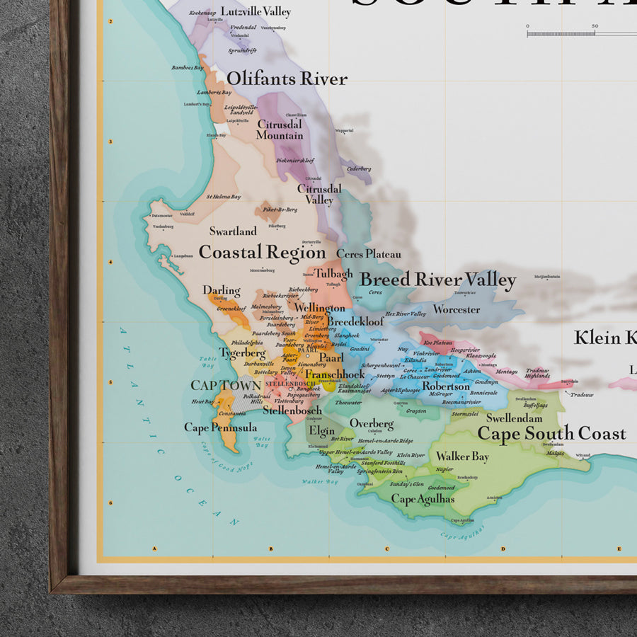 South Africa Wine Map